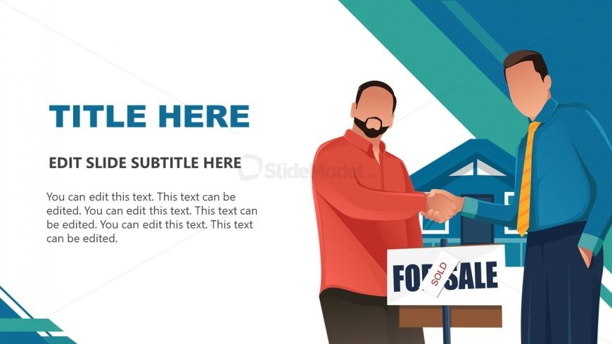 PPT Scene Illustration for Residential Real Estate Sales