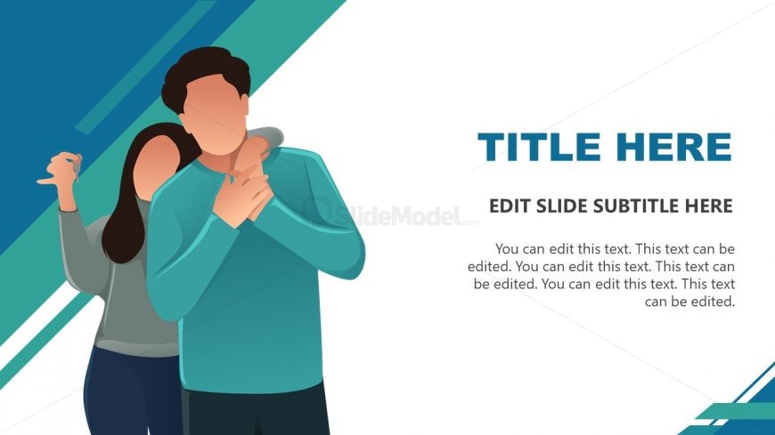 Template of Couple Holding House Key