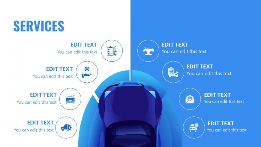 PowerPoint Infographic Diagram for Automotive Industry