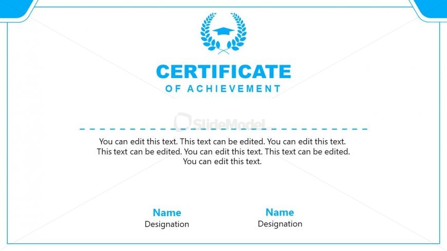 Diploma Certificate Template for Virtual Graduation