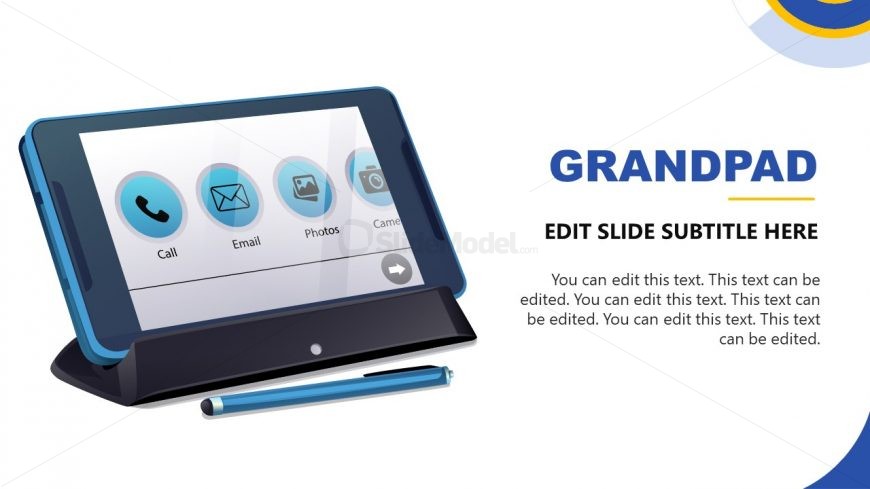 PPT Template Slide for Grandpad