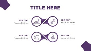 Dumbbells Shaped 4 Steps Diagram Template