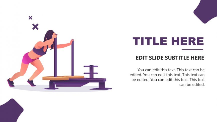 Woman Pushing Exercise PowerPoint