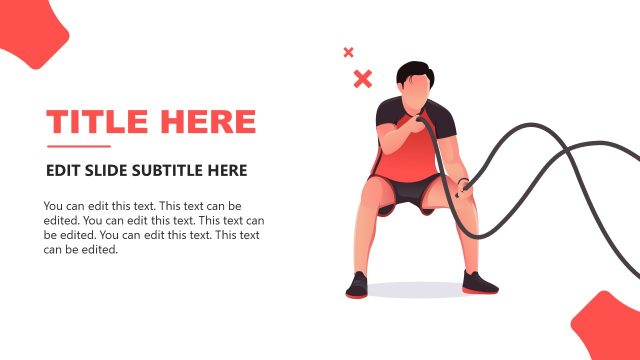 CrossFit Business PPT Battling Rope Illustration