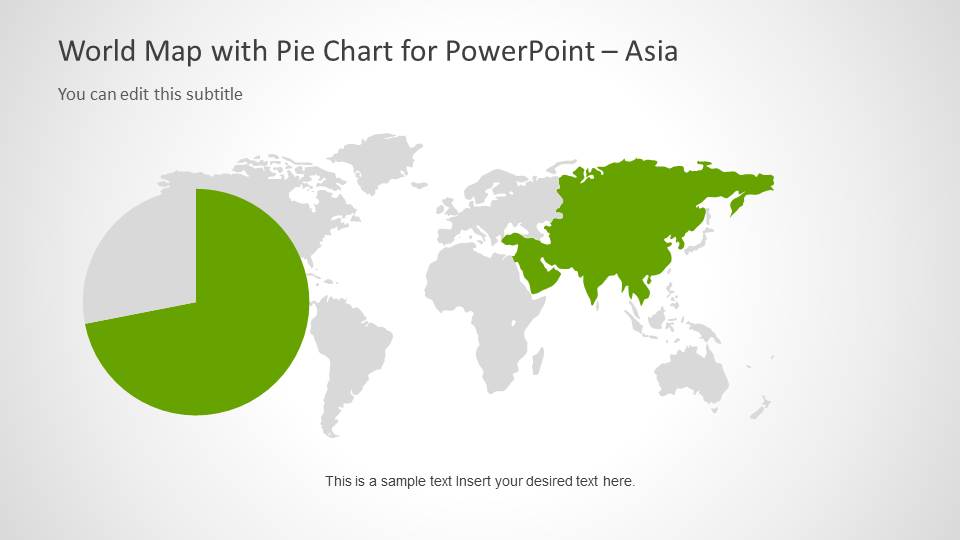 world map template with pie charts for powerpoint slidemodel edit world map
