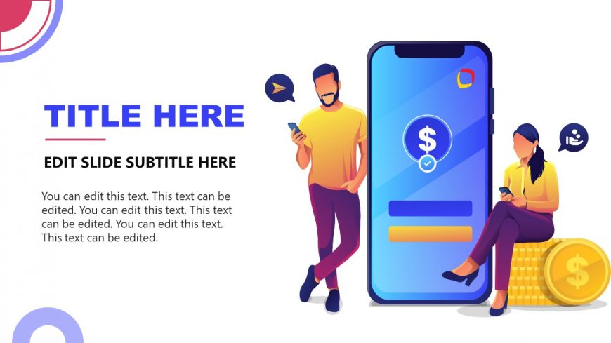 PowerPoint Banking Transaction Illustration Template