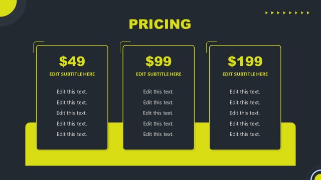 Pricing Plan Slide PowerPoint Gym Membership