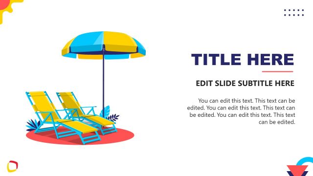 Slide of Beach Chairs Illustration PowerPoint