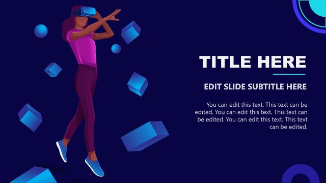 Woman in Metaverse VR Environment PPT