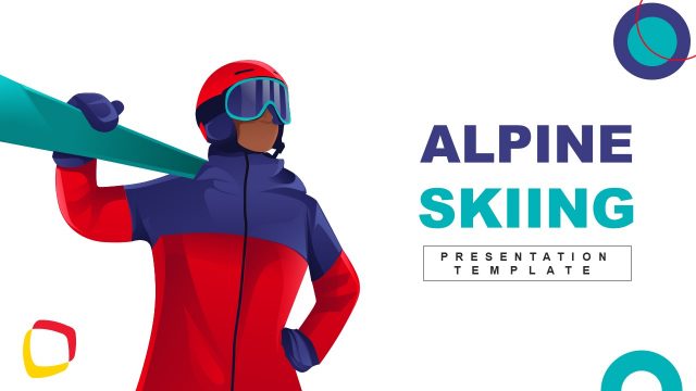 Alpine Skiing PowerPoint Illustration Template