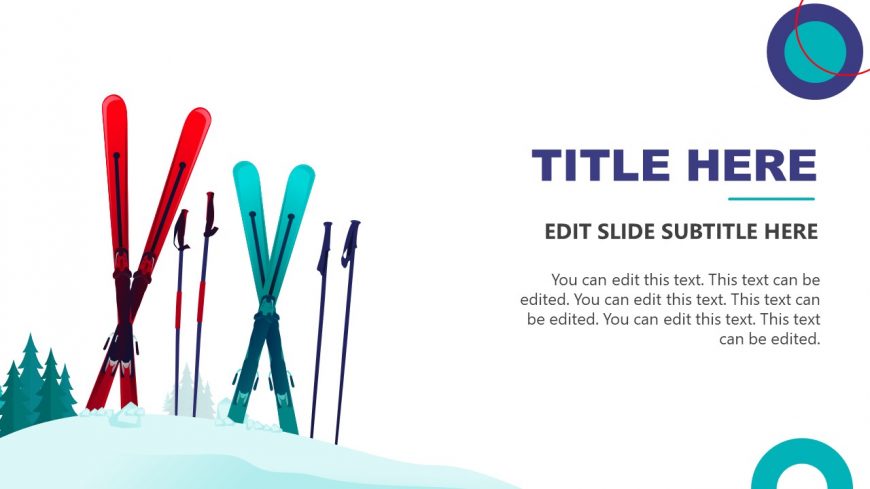 PowerPoint Slide for Skiing Equipment