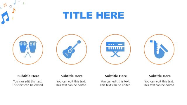 Music Icons PowerPoint Template Slide