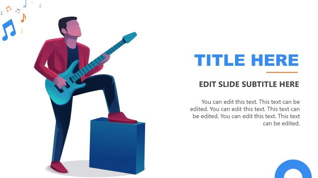 Music Band Male Guitarist PowerPoint Slide