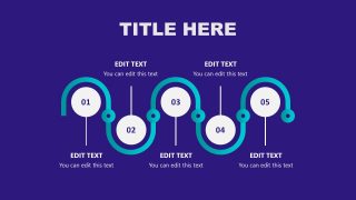 Curved Horizontal Timeline AI & Robotics PowerPoint