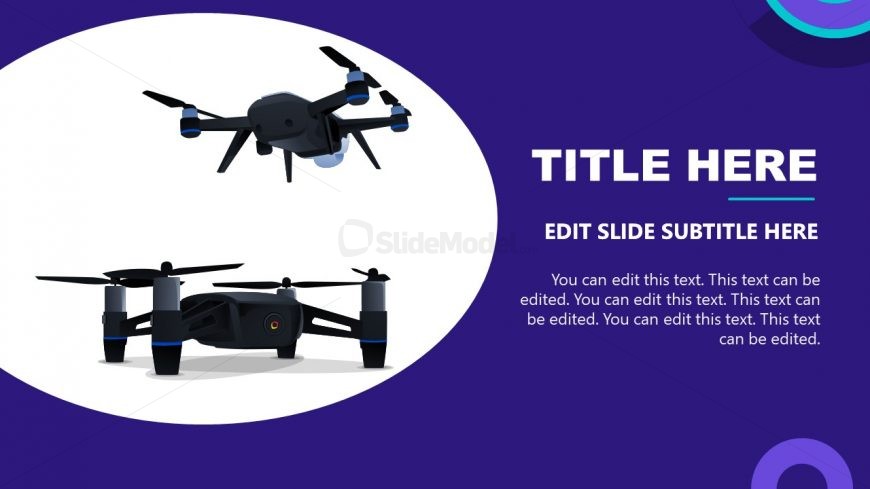 Slide Showing Two Drones UAV 