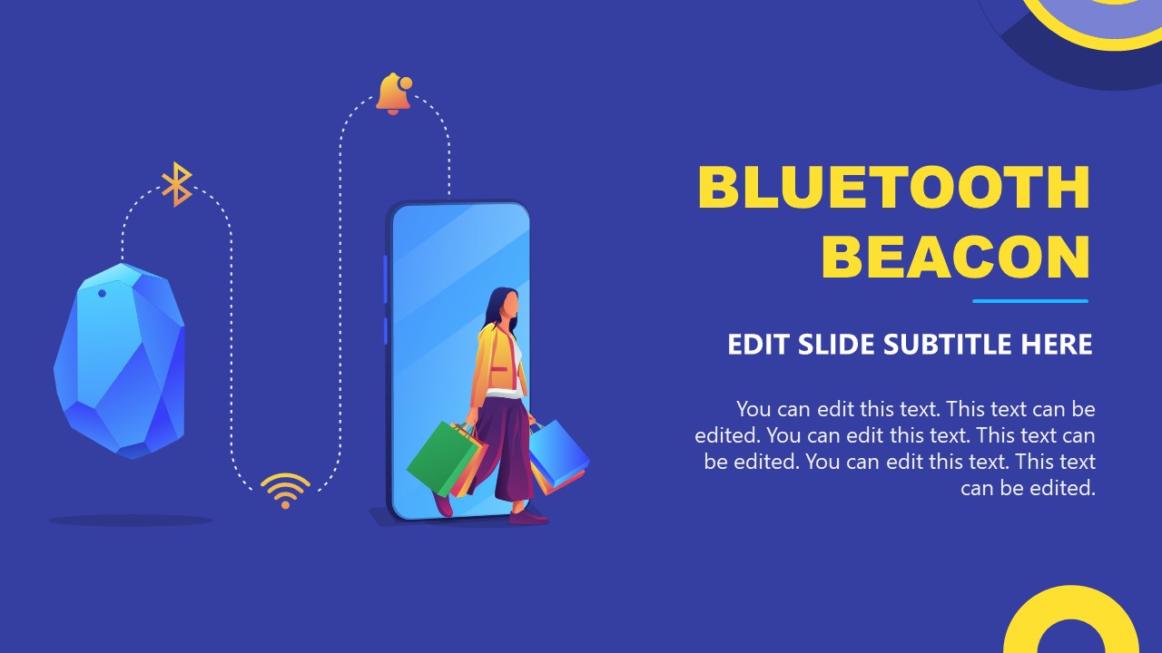 Bluetooth Beacon Infographic Slide of Proximity Marketing Template