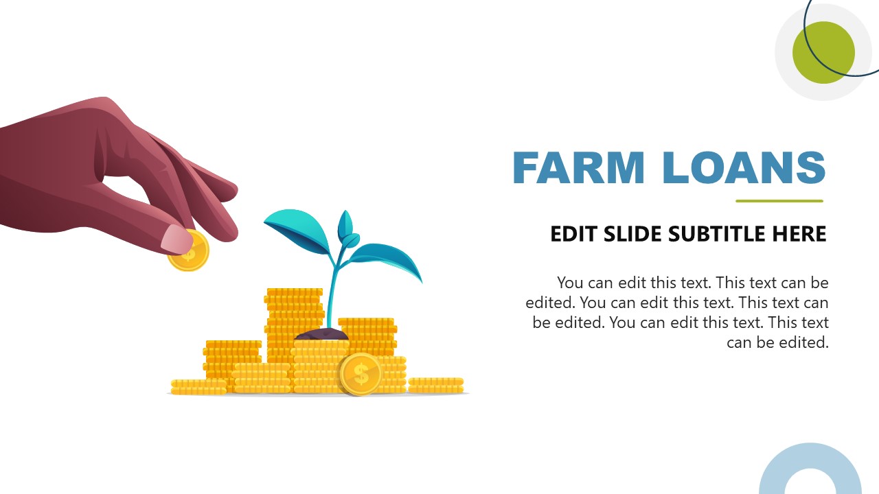 Presentation Slide Template for Farm Loans