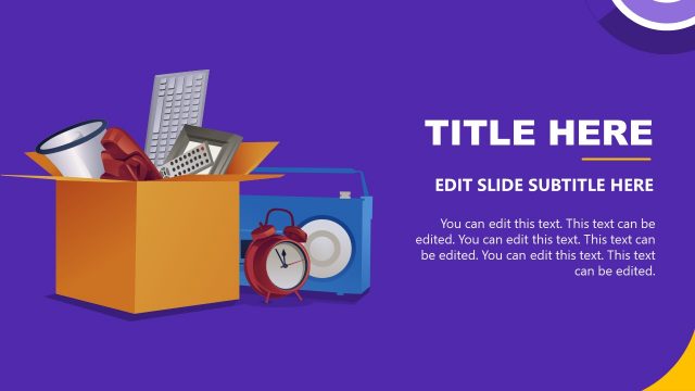 Products for Garage Sale Illustration Slide