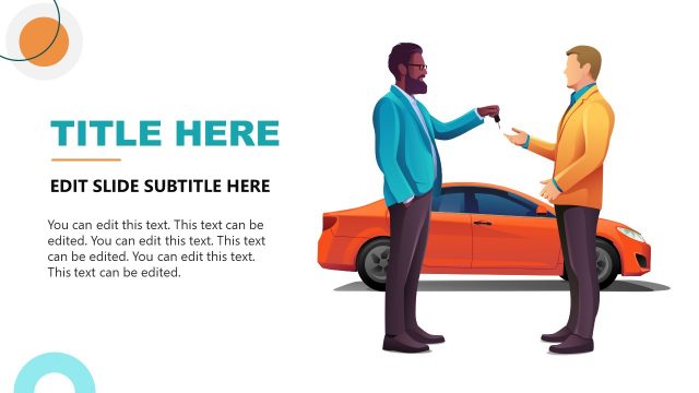 Human Illustrations Slide for Second Hand Sale PPT Template