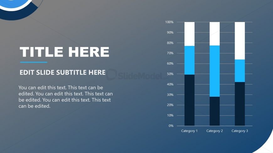 Bar Chart Diagram Slide Template for Presentation