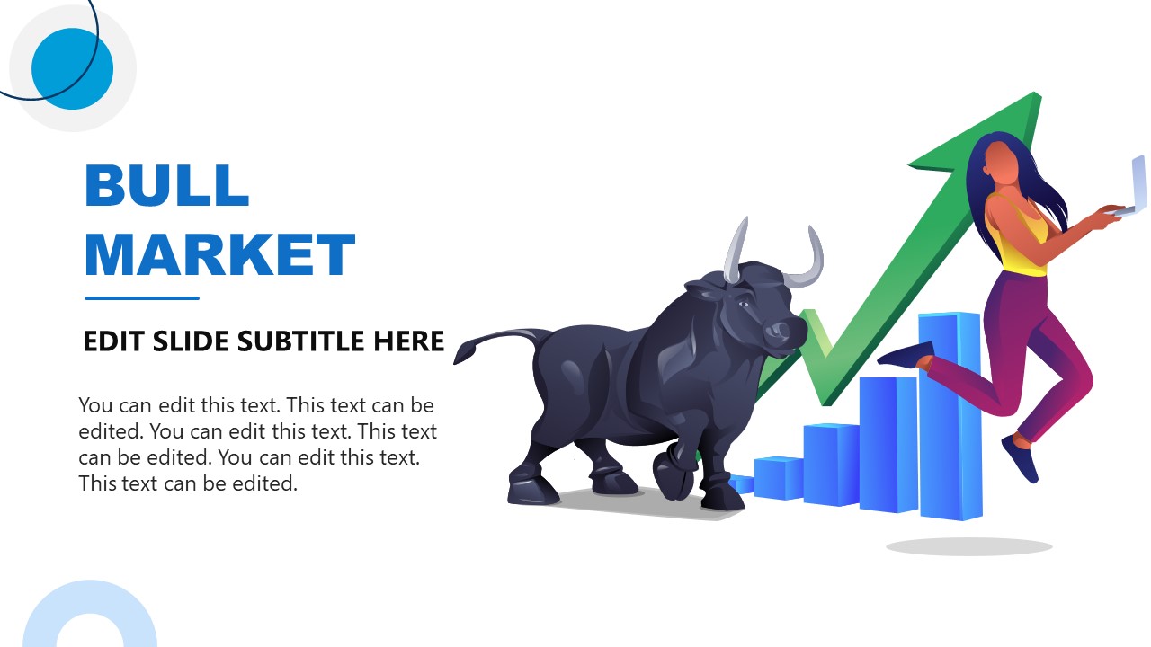 Bull Market Slide for Beat the Market PowerPoint Slide Template
