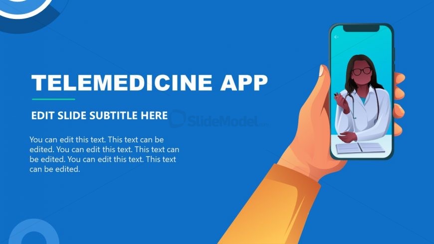 PPT Slide Template for Telemedicine App