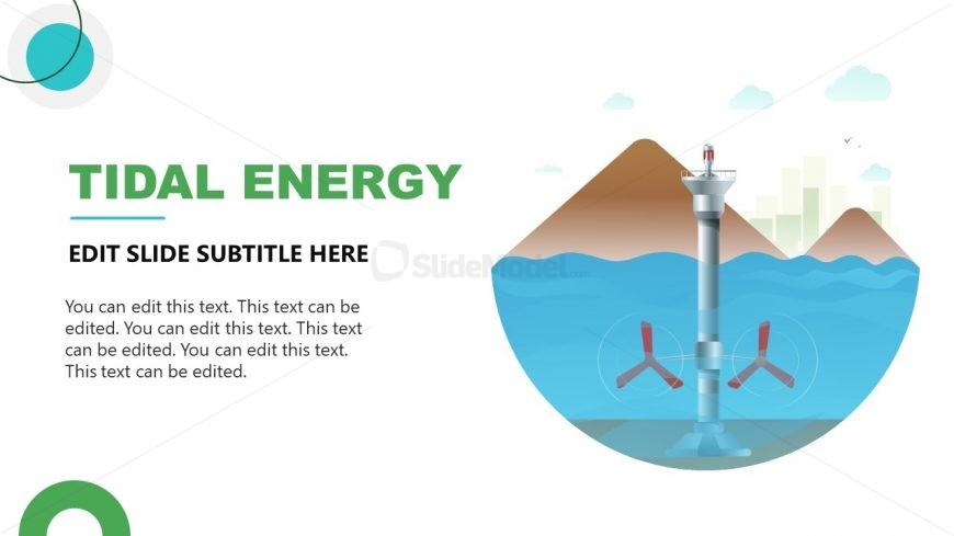 Editable Tidal Energy Presentation Slide for PowerPoint