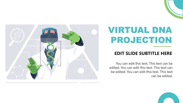 Virtual DNA Projection Slide – Genomic Sequencing Slide Template