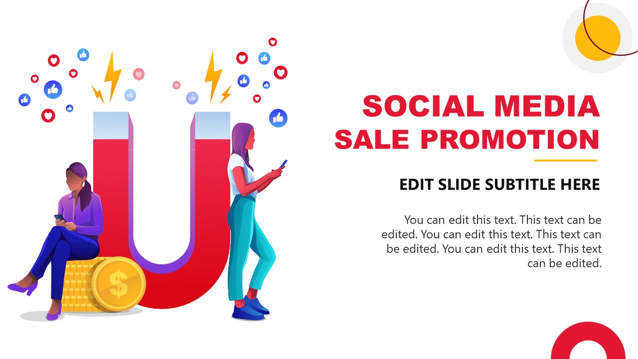 Human Illustrations Slide for Social Media Sale Promotion