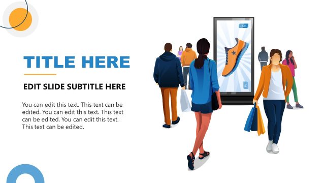 Digital Out of Home Advertising Template – Slide with Human Illustration