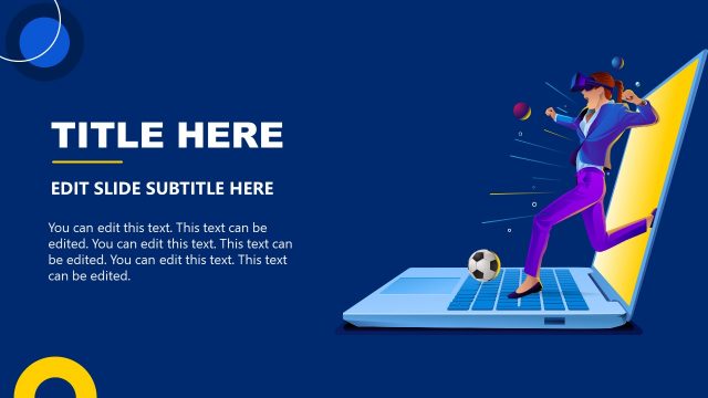 Editable Slide with Human Character Jumping Out the Screen