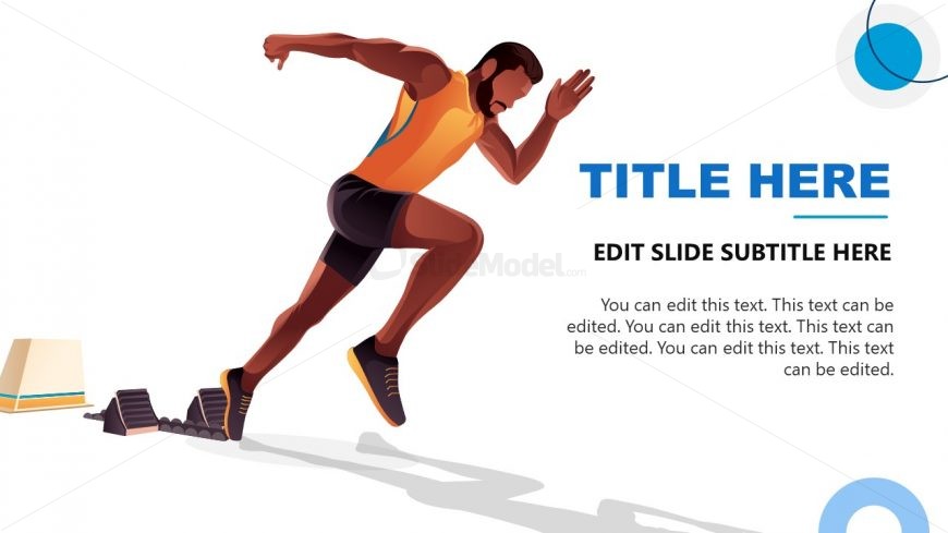 Racing Athlete Start Sprinter Scene for PowerPoint