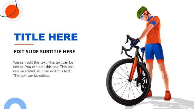 Male Cyclist Human Character Slide