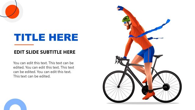 Cyclist Race Winning Scene