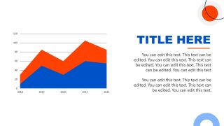 PPT Slide with Editable Area Chart - Cycling Template