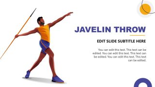Editable Template Slide for Javeline Throw Sport