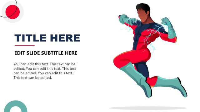 Superhero Scene PowerPoint Slide