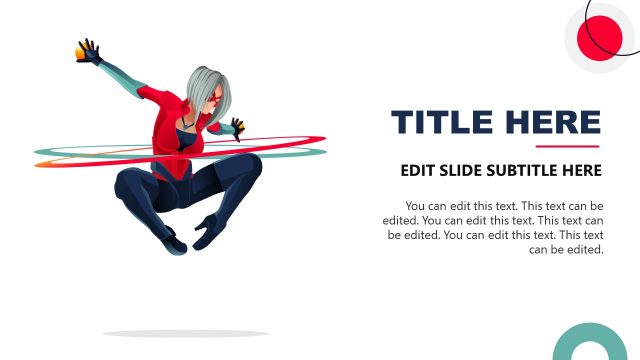 Female Superhero Illustration for PowerPoint