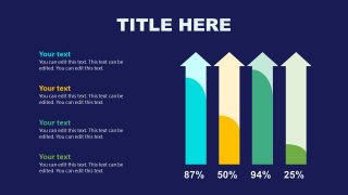 PowerPoint Slide Design with Upward Arrows