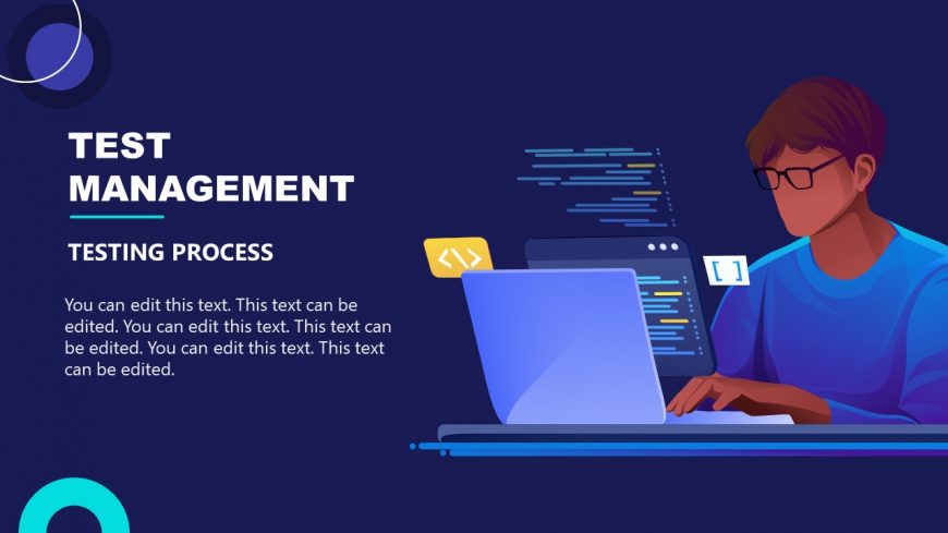 Editable Test Management Slide with Symbols