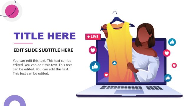 Live Shopping Illustration Slide for PPT