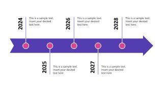 Editable Horizontal Timeline Slide - Streaming Presentation Template