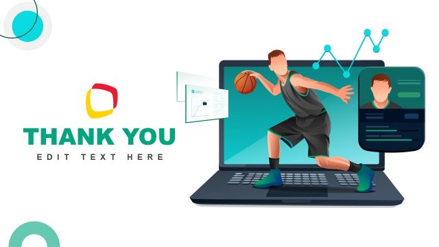 Thank You Slide for SportsTech PPT Template