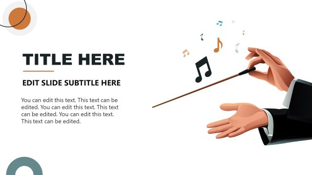 Orchestra Scenes Template Slide with Placeholder Text
