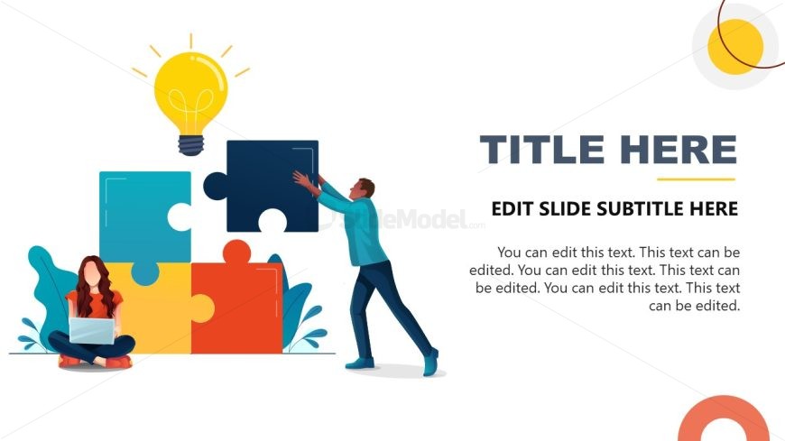 PowerPoint Slide with Puzzle Scene - Serious Games Template