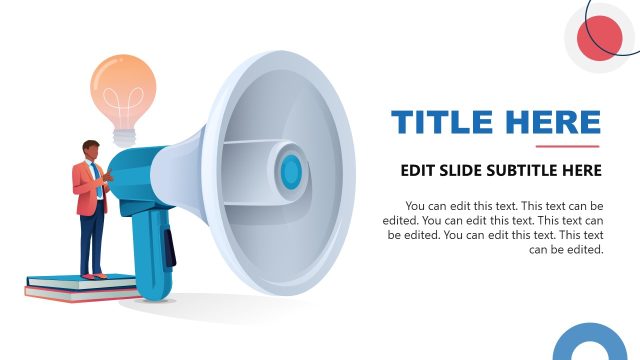 Megaphone Diagram Slide – Public Speaking Presentation