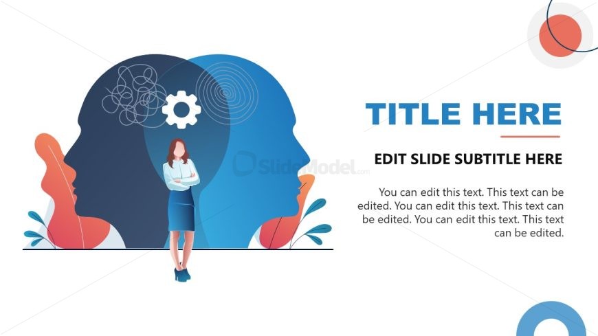 Brain Illustration PPT Slide Mental Health Presentation Template