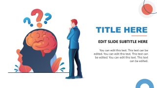 Presentation Slide Layout with Brain Illustration & Human Character