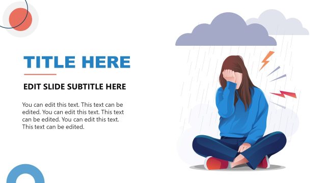 Mental Health Presentation Slide with Female Disturbed Character