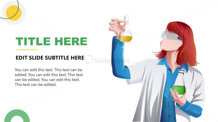 Editable Scientist Slide - Experimenting Equipment
